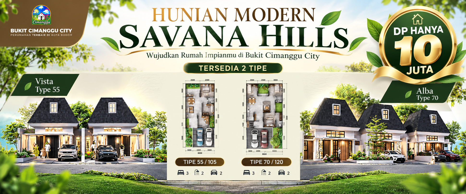 Promo hunian modern Savana Hills, tipe Vista dan Alta