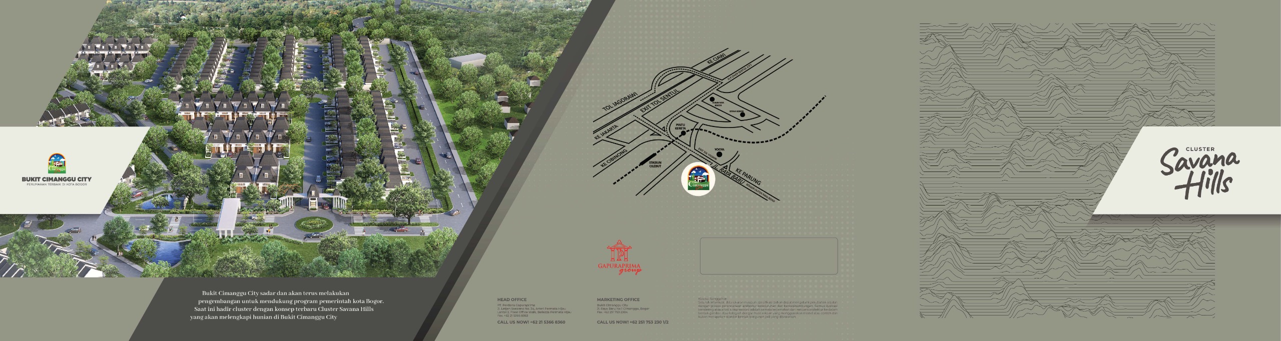 Kawasan dan peta lokasi Cluster Savana Hills Bukit Cimanggu City